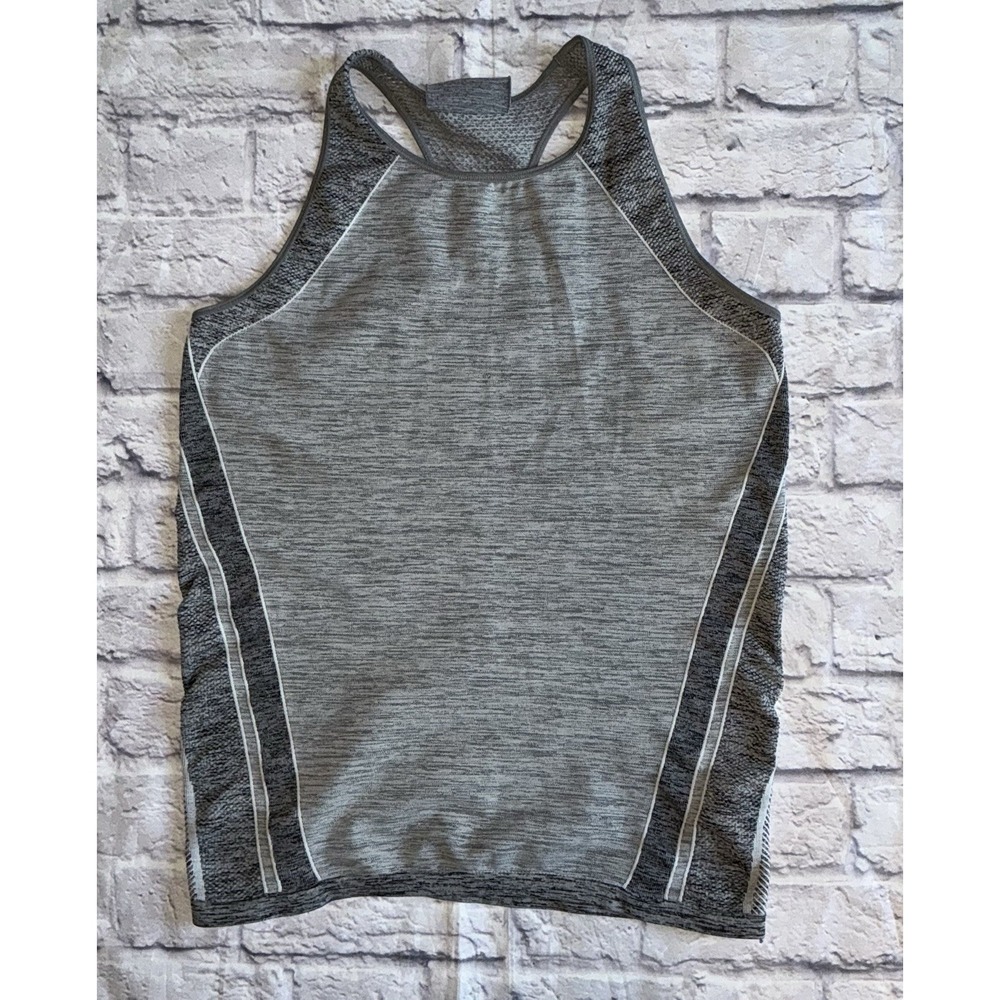 Athleta Agile Grey Colorblock Racerback Workout Tank‎ Extra large